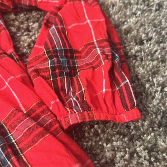 RED PLAID TIERED BUTTON DOWN DRESS SZ XXL NEW - Picture 4 of 5